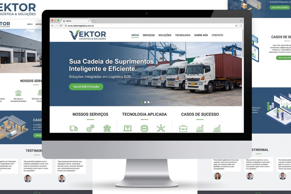 Vektor Logística & Soluções — site e campanhas de growth